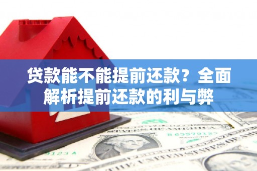 埇桥贷款能不能提前还款？全面解析提前还款的利与弊