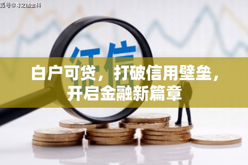 埇桥白户可贷，打破信用壁垒，开启金融新篇章