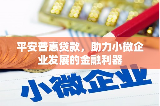埇桥平安普惠贷款，助力小微企业发展的金融利器