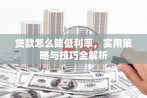 埇桥贷款怎么降低利率，实用策略与技巧全解析
